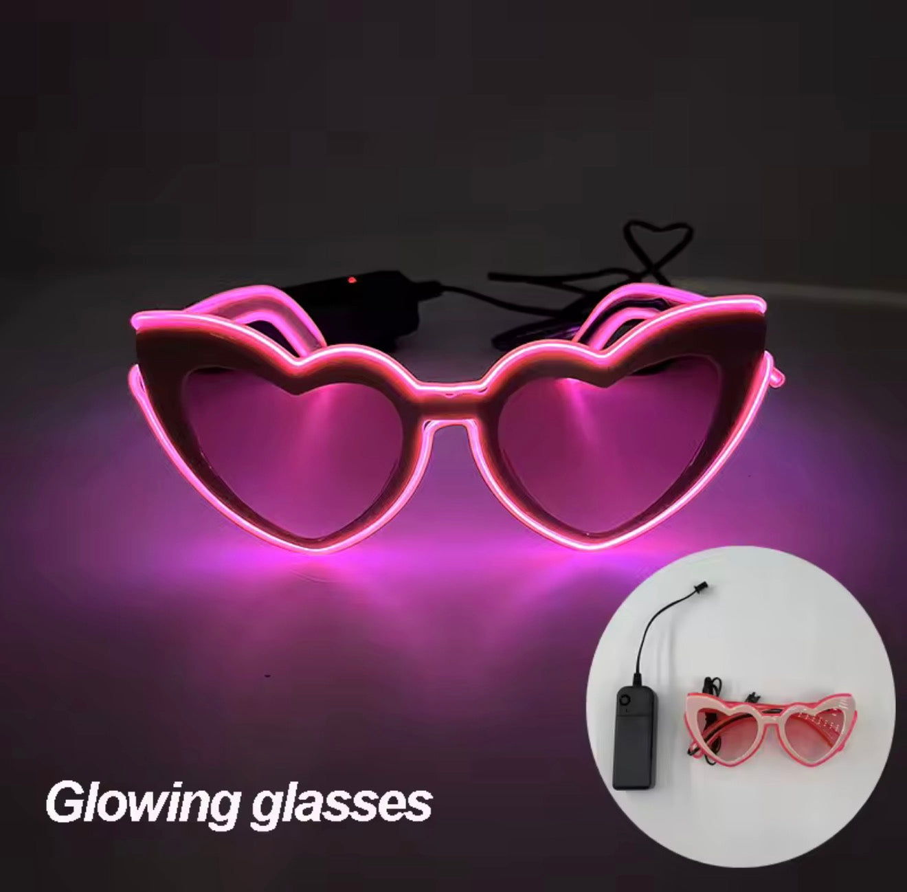 LED-HEART GLASSES